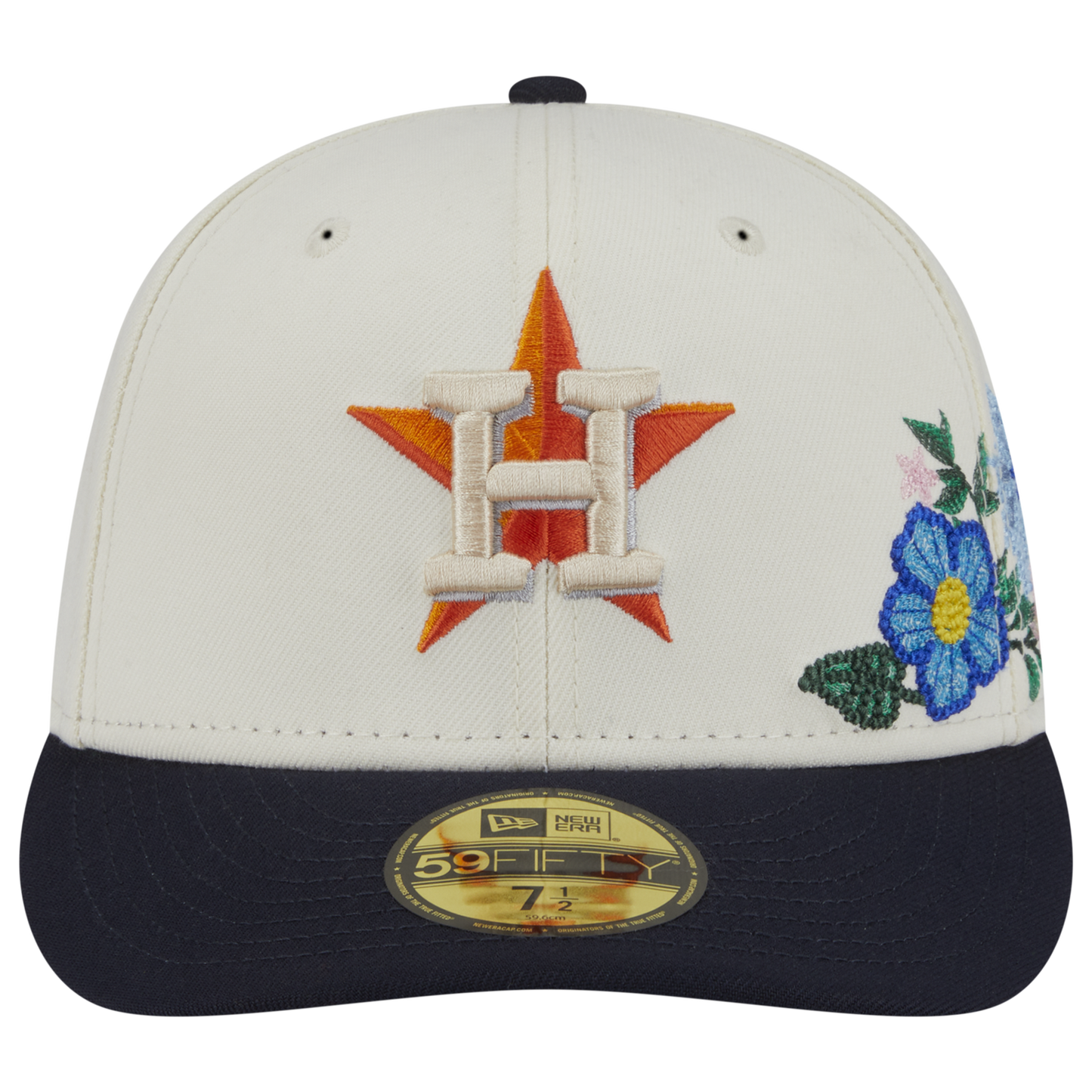 New Era Astros Tonal Florals Cap - Men's - White/Navy