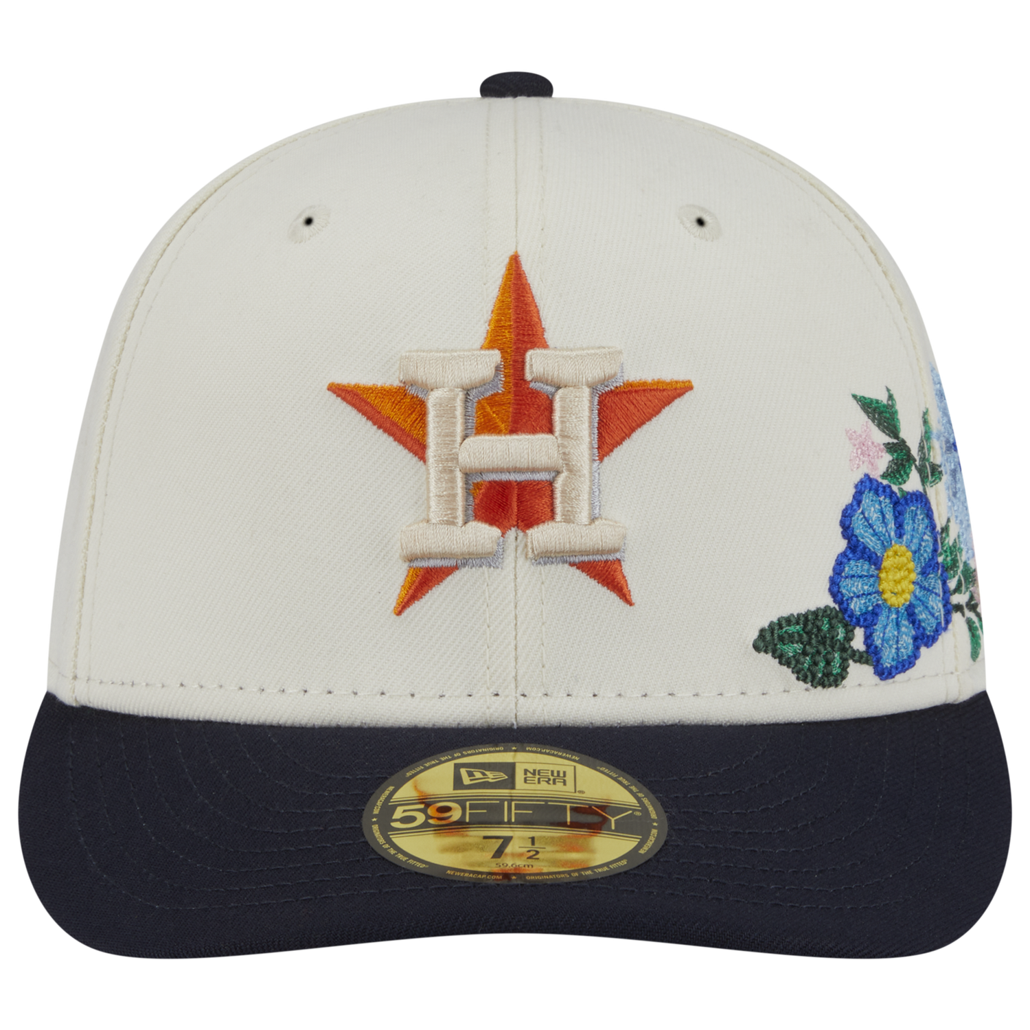 New Era Astros Tonal Florals Cap - Men's - White/Navy