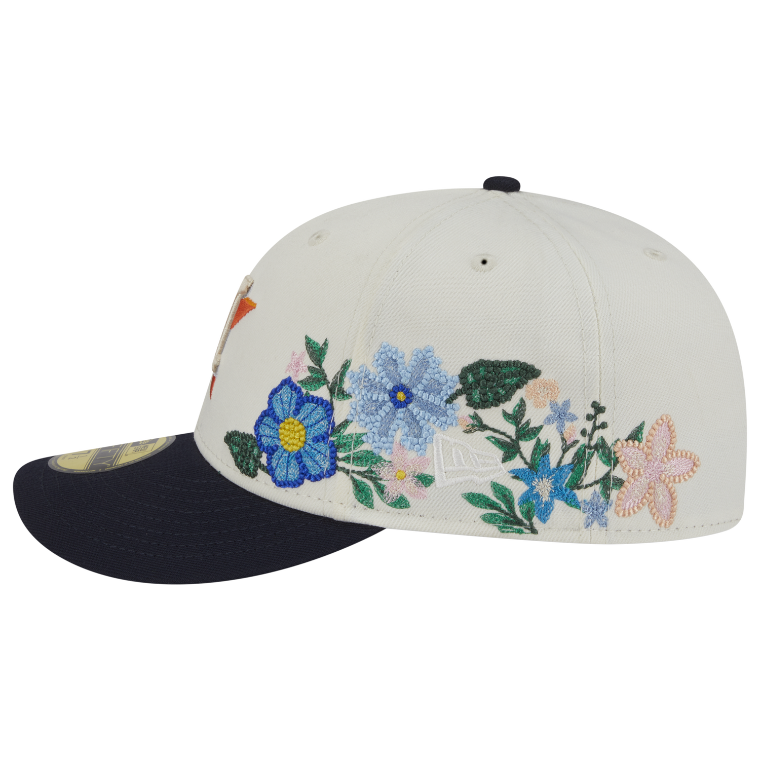 New Era Astros Tonal Florals Cap - Men's - White/Navy