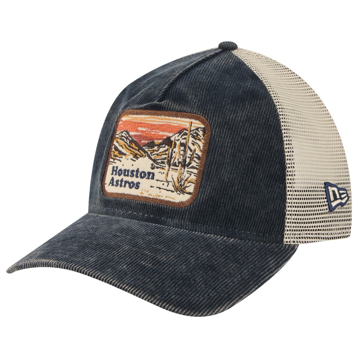 New Era Astros Vintage Landscape Cap - Men's - Navy/White