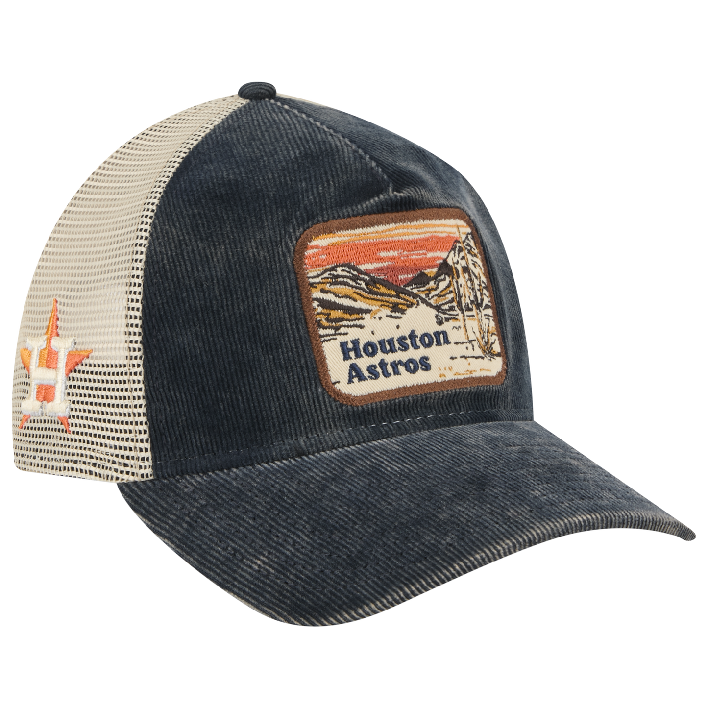 New Era Astros Vintage Landscape Cap - Men's - Navy/White