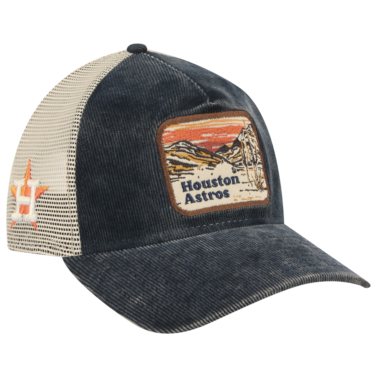 New Era Astros Vintage Landscape Cap - Men's - Navy/White