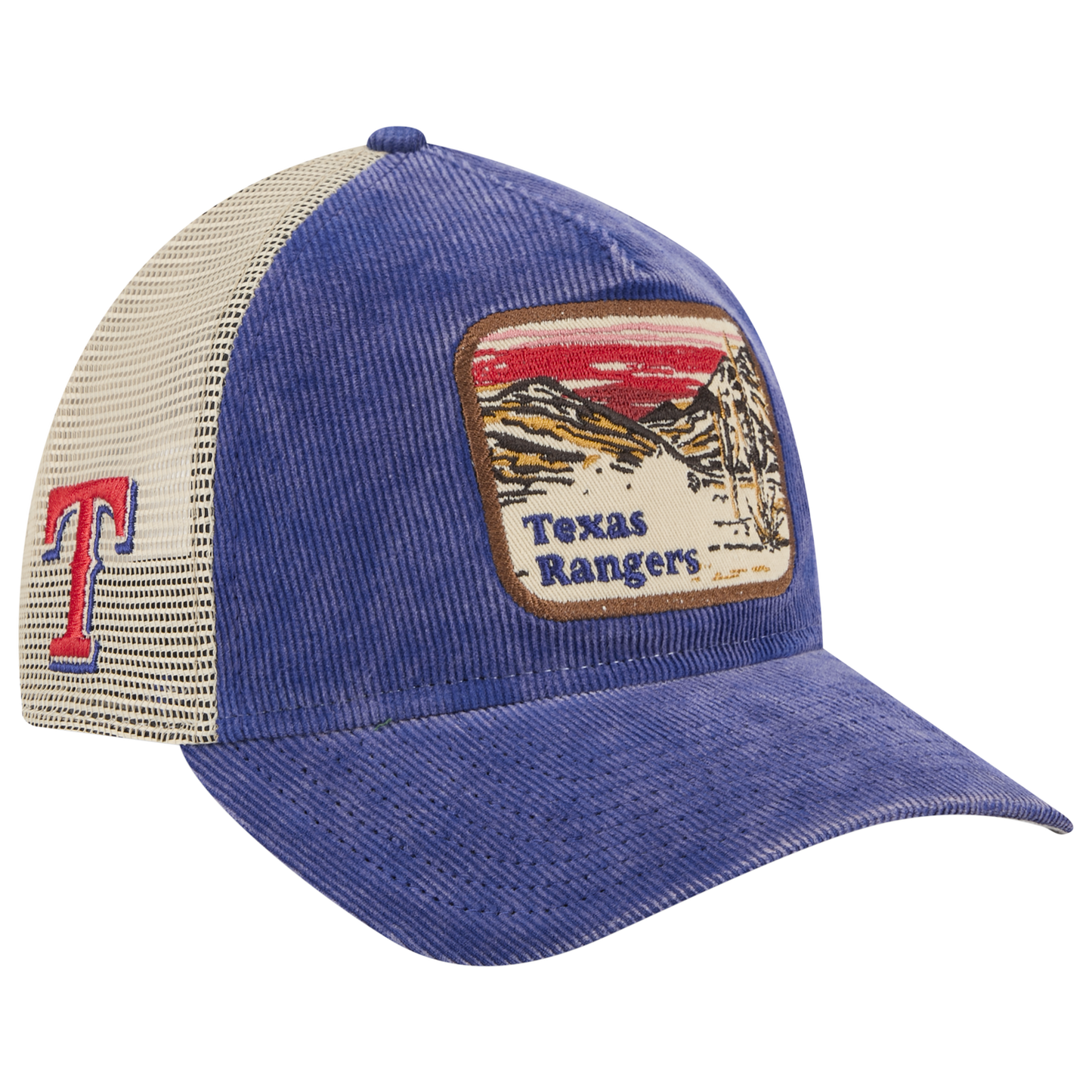 New Era Rangers Vintage Landscape Cap - Men's - Navy/White