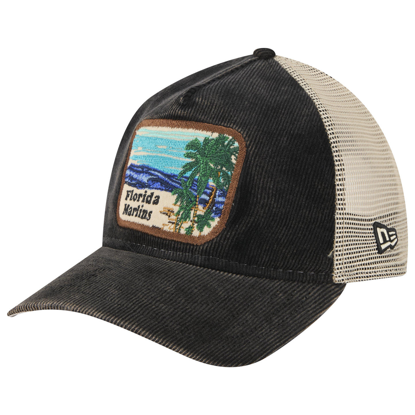 New Era Marlins Vintage Landscape Cap - Men's - White/Teal