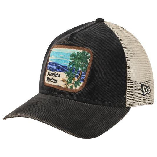New Era Marlins Vintage Landscape Cap - Men's - White/Teal