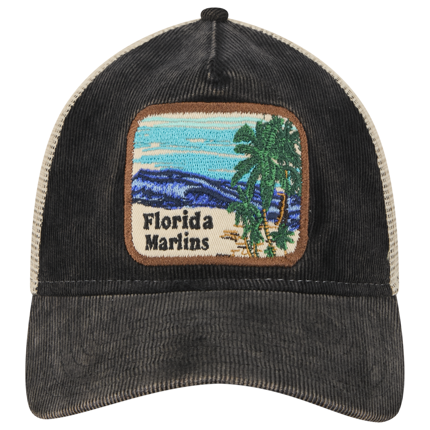 New Era Marlins Vintage Landscape Cap - Men's - White/Teal