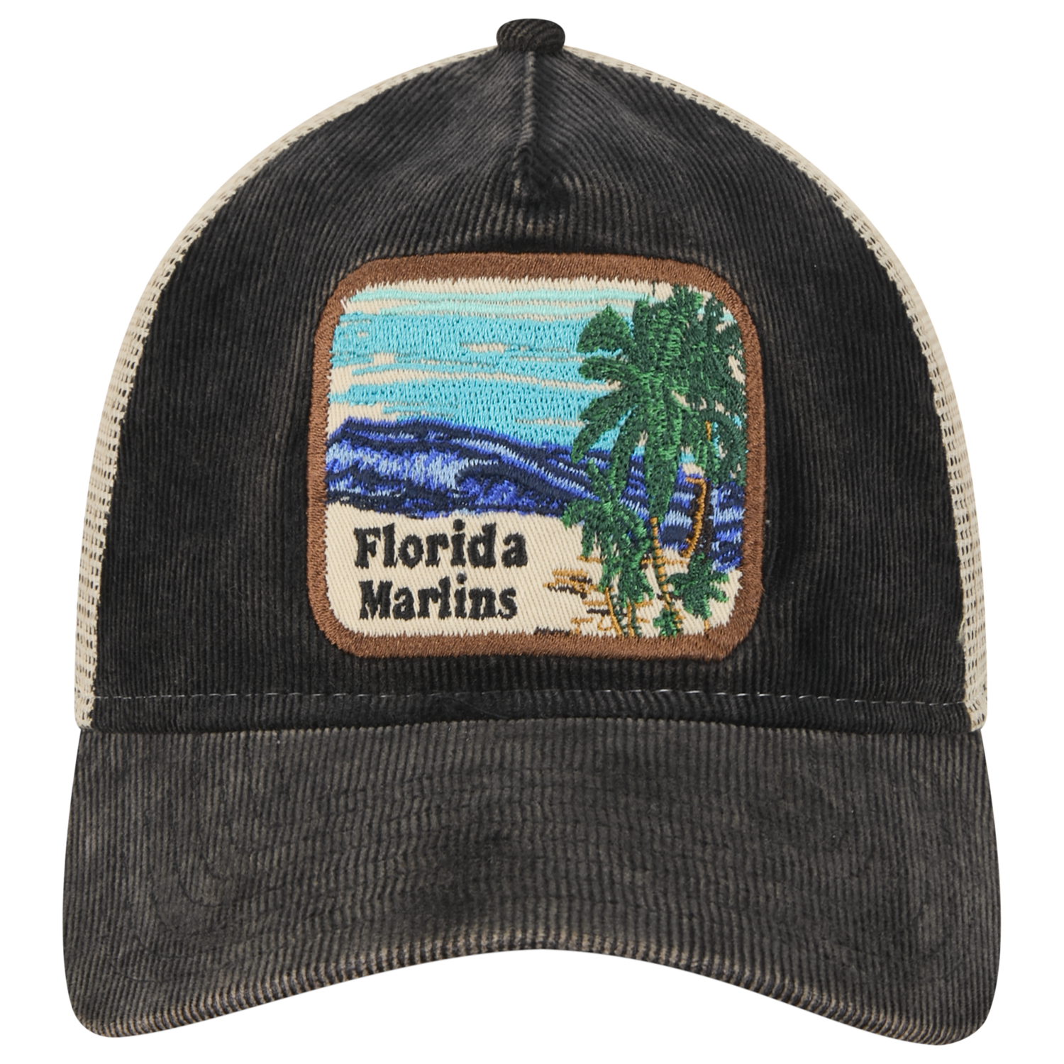 New Era Marlins Vintage Landscape Cap - Men's - White/Teal