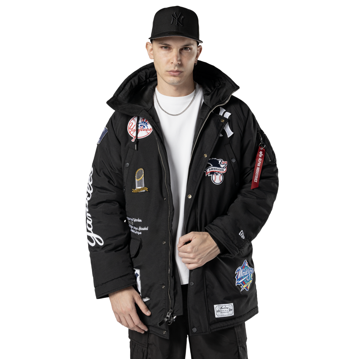 New Era Yankees Alpha Parka - Men's - Black/White