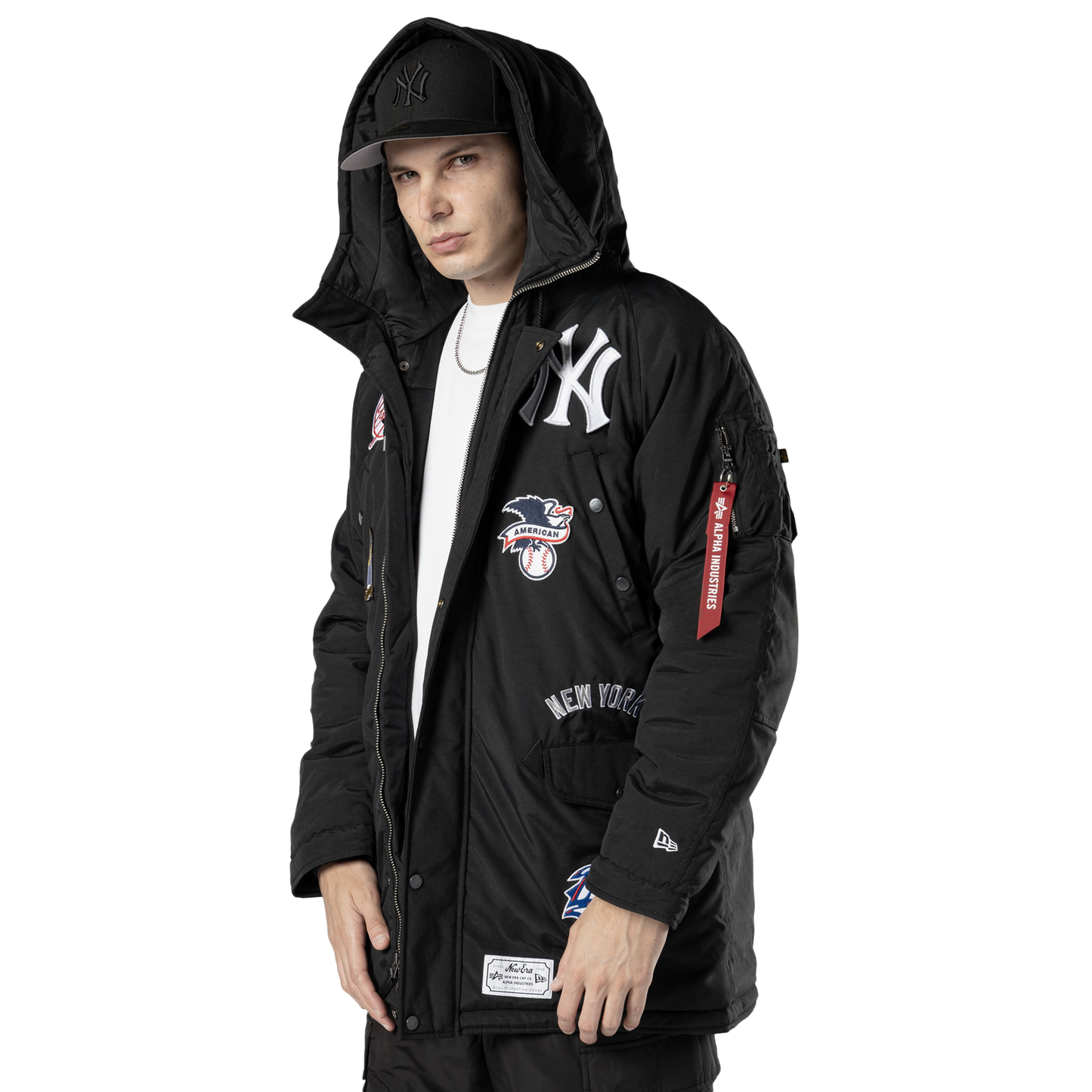 New Era Yankees Alpha Parka - Men's - Black/White