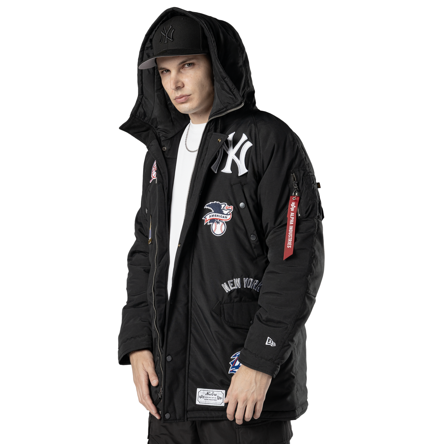 New Era Yankees Alpha Parka - Men's - Black/White