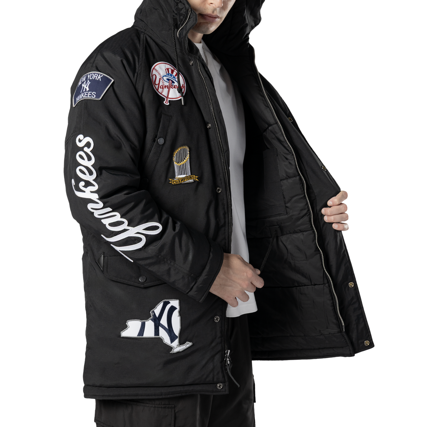 New Era Yankees Alpha Parka - Men's - Black/White