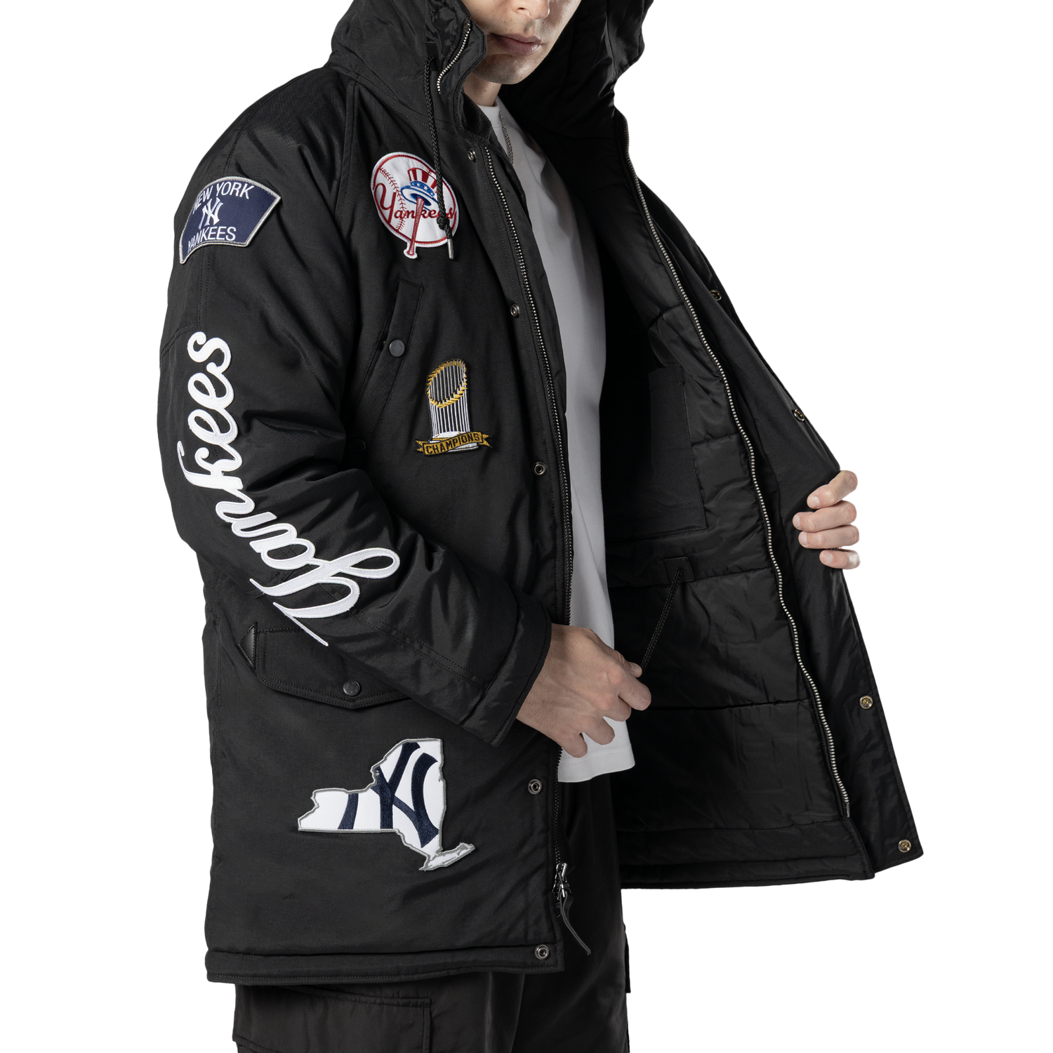 New Era Yankees Alpha Parka - Men's - Black/White