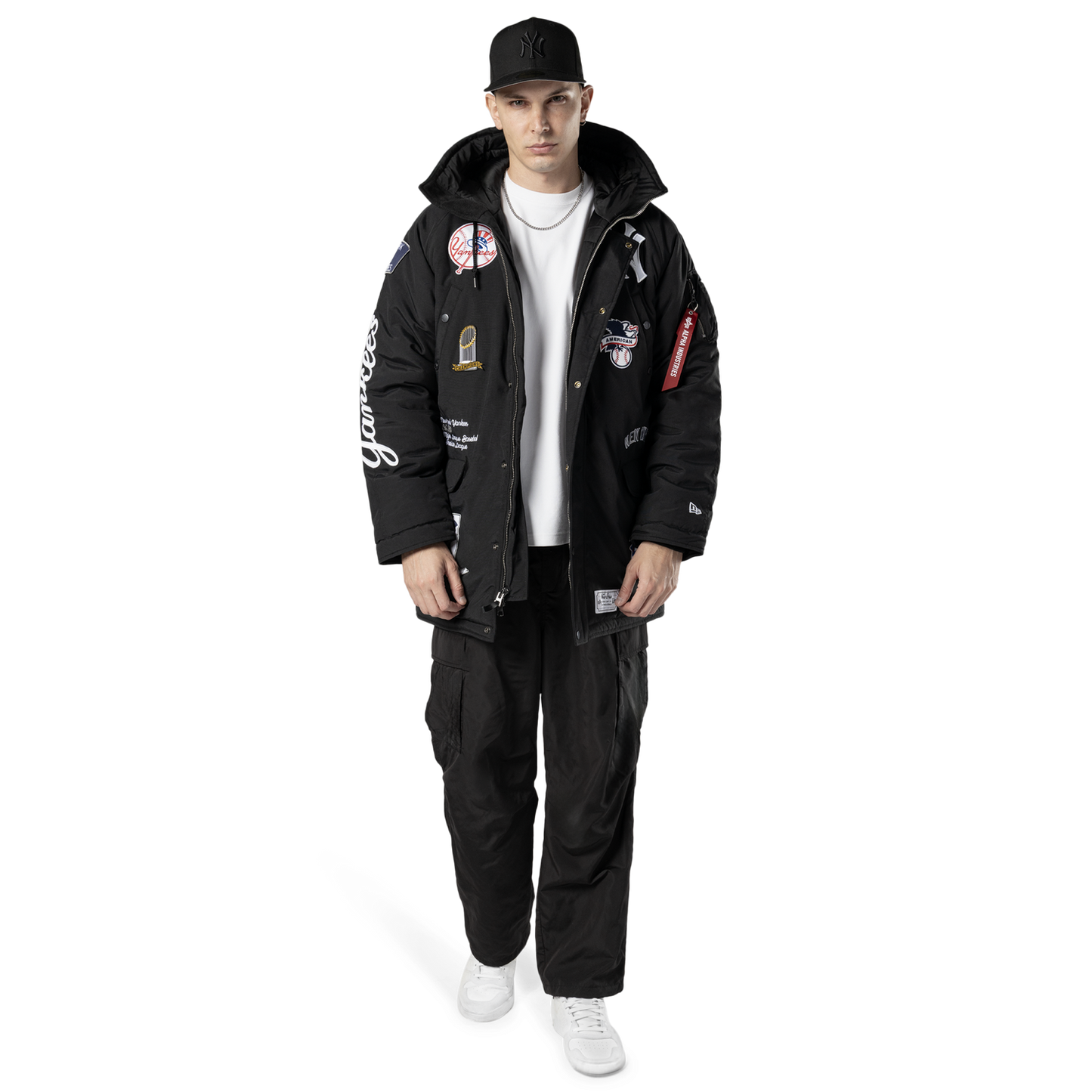 New Era Yankees Alpha Parka - Men's - Black/White