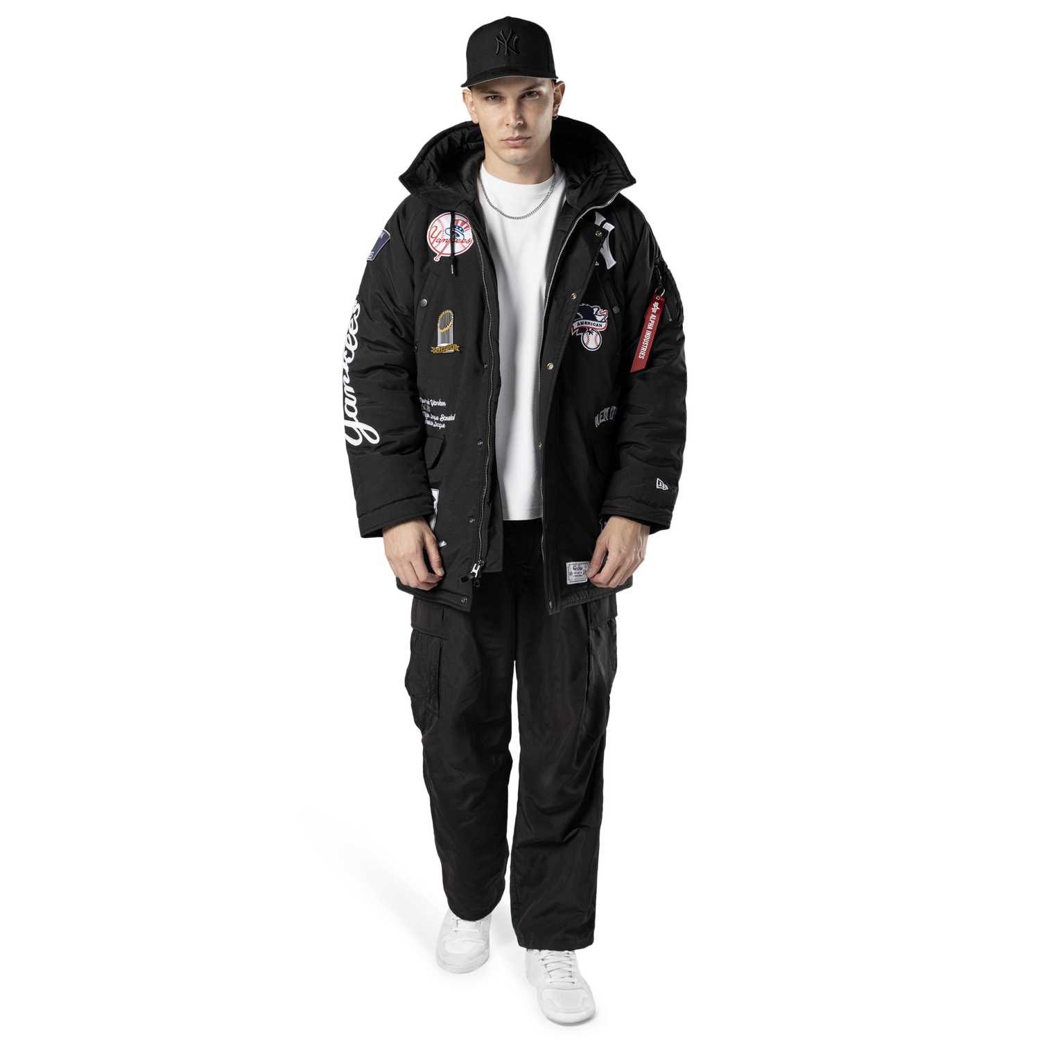 New Era Yankees Alpha Parka - Men's - Black/White
