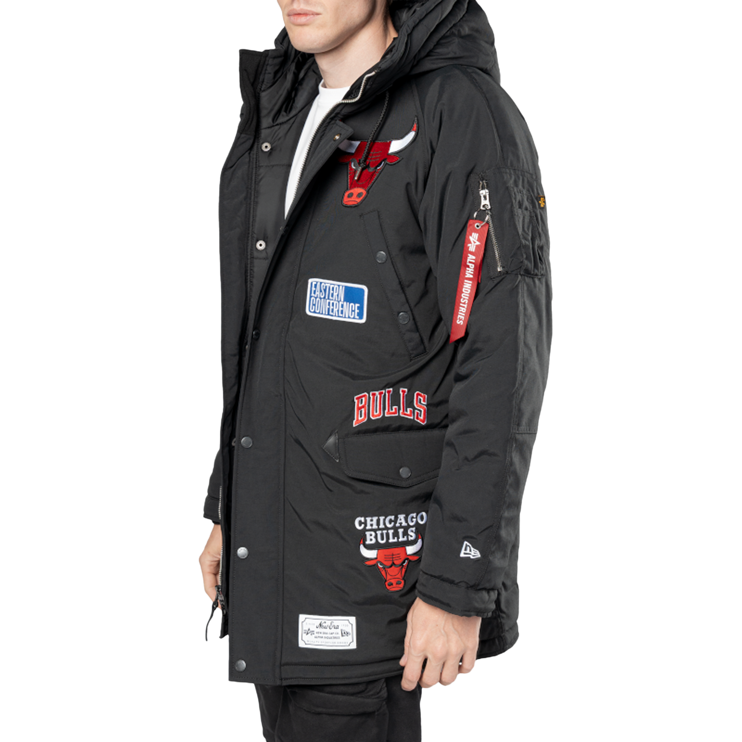New Era Bulls Alpha Parka - Men's - Black/White