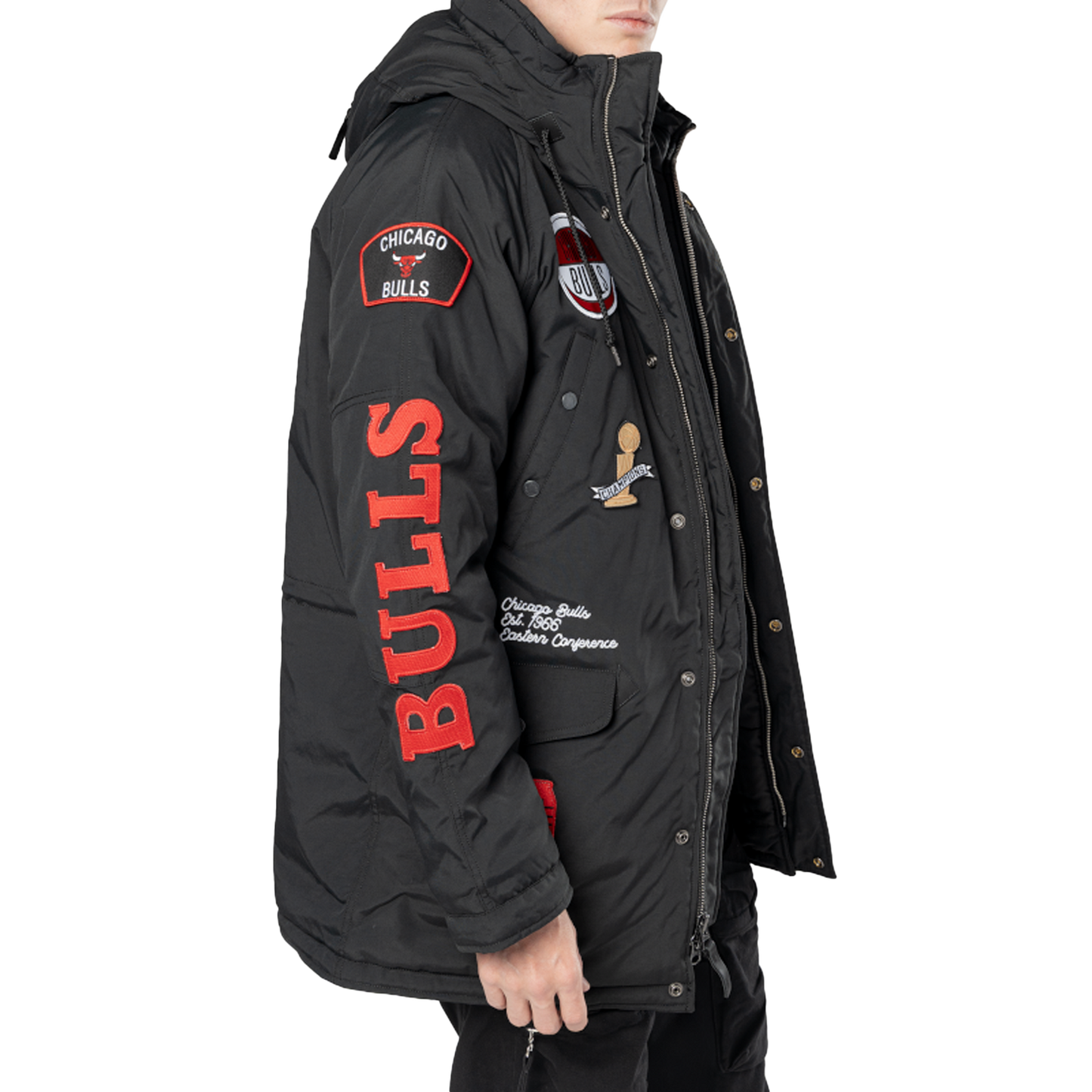 New Era Bulls Alpha Parka - Men's - Black/White