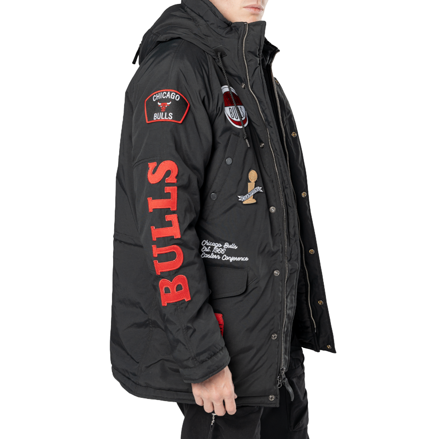 New Era Bulls Alpha Parka - Men's - Black/White
