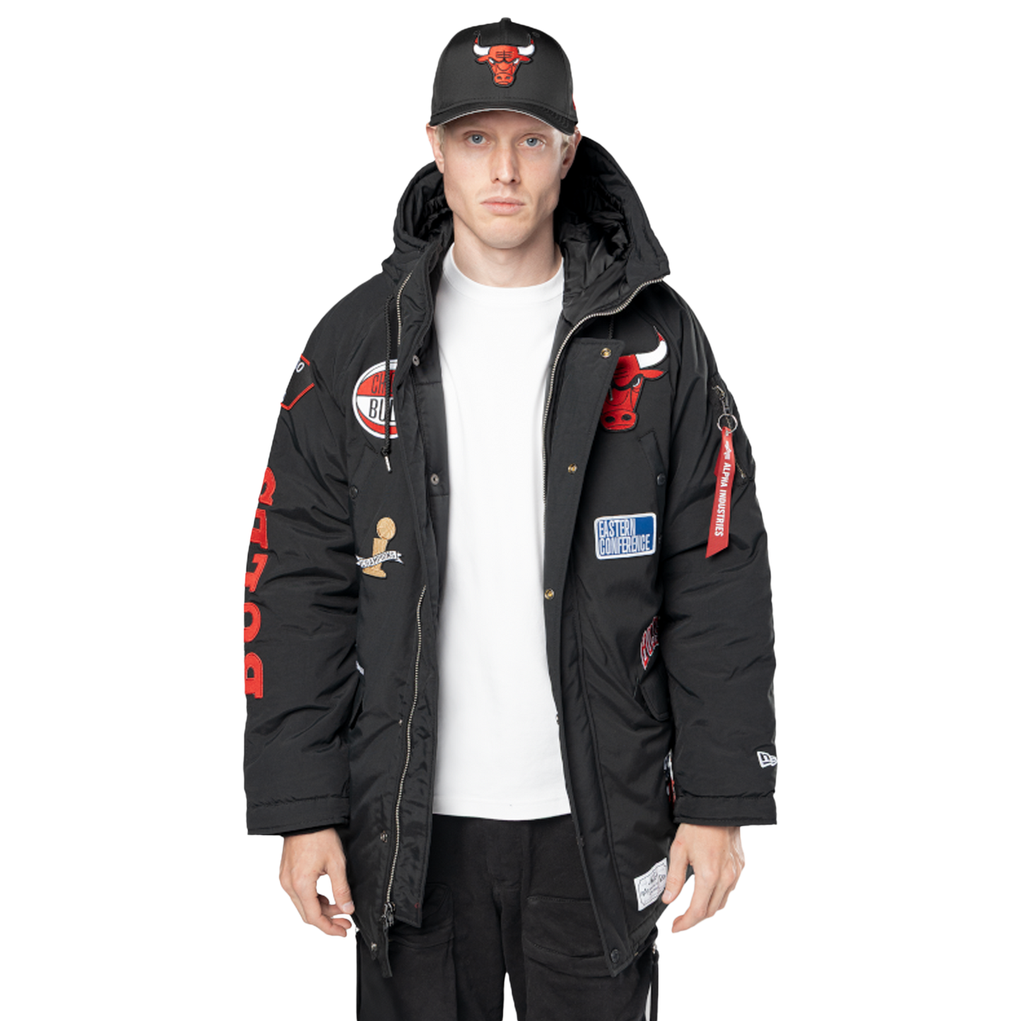 New Era Bulls Alpha Parka - Men's - Black/White