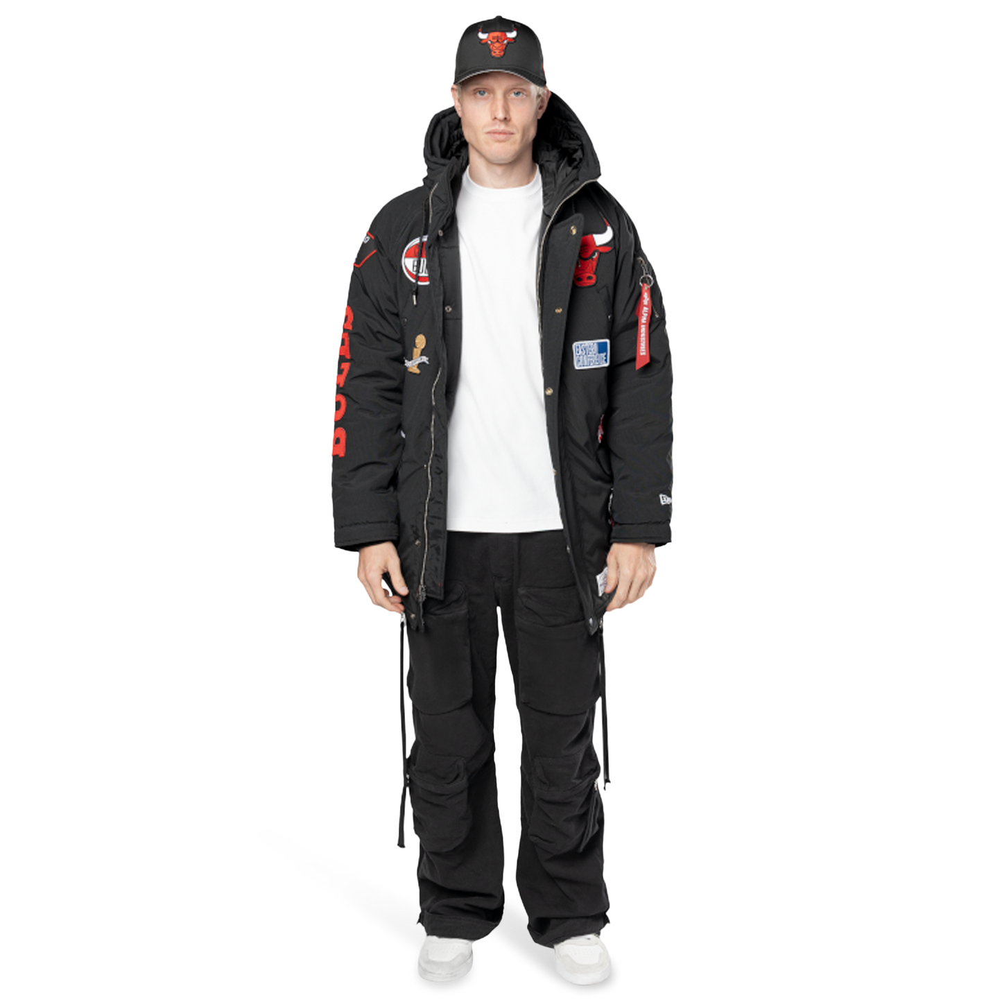 New Era Bulls Alpha Parka - Men's - Black/White