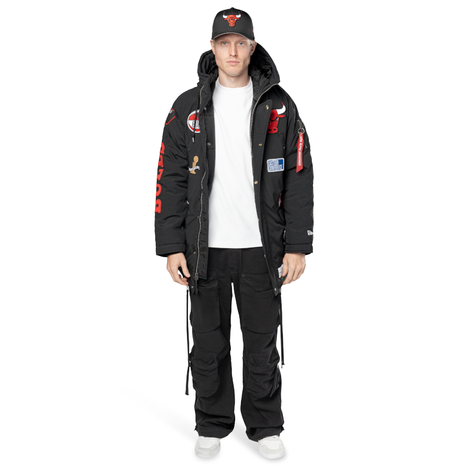 New Era Bulls Alpha Parka - Men's - Black/White