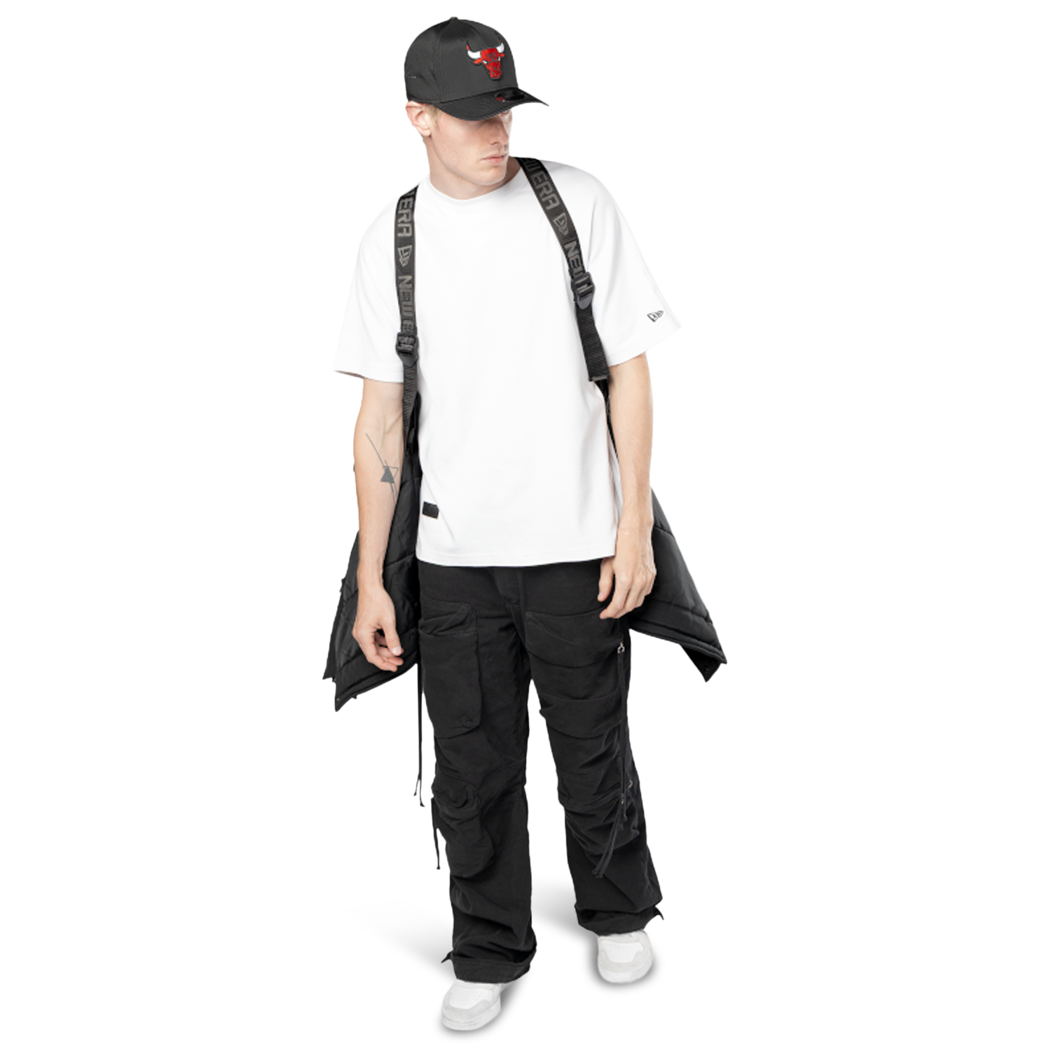 New Era Bulls Alpha Parka - Men's - Black/White