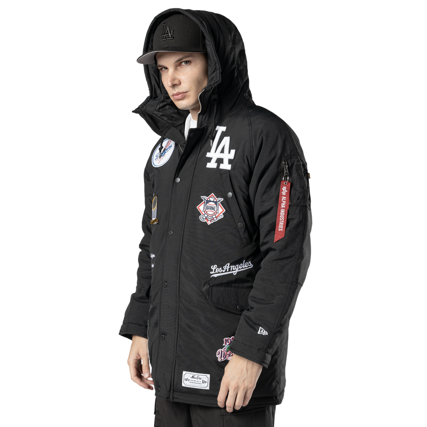 New Era Dodgers Alpha Parka - Men's - Black/White