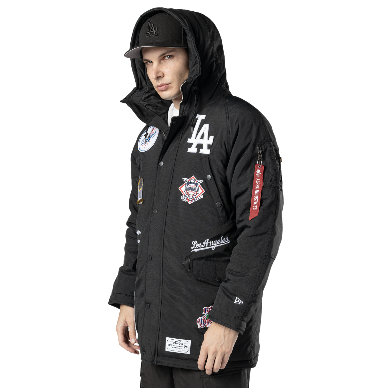 New Era Dodgers Alpha Parka - Men's - Black/White