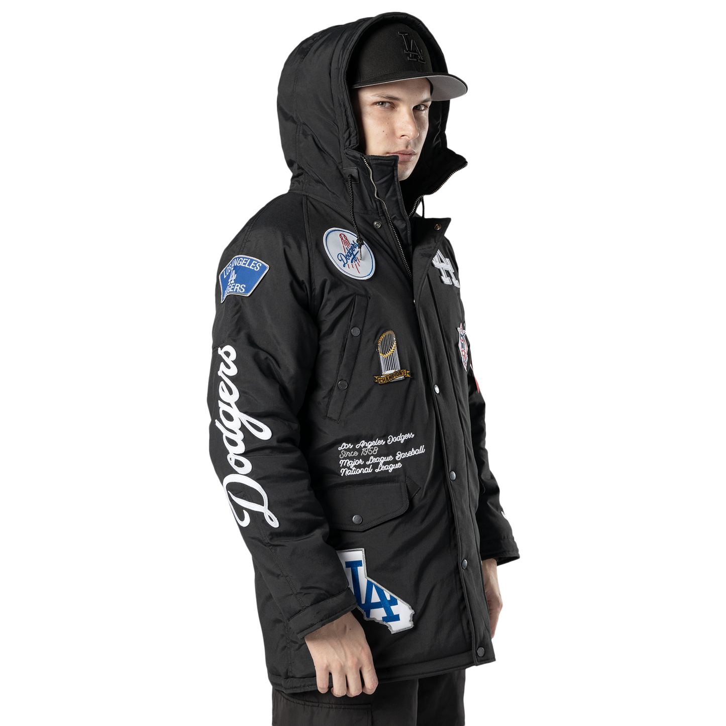 New Era Dodgers Alpha Parka - Men's - Black/White