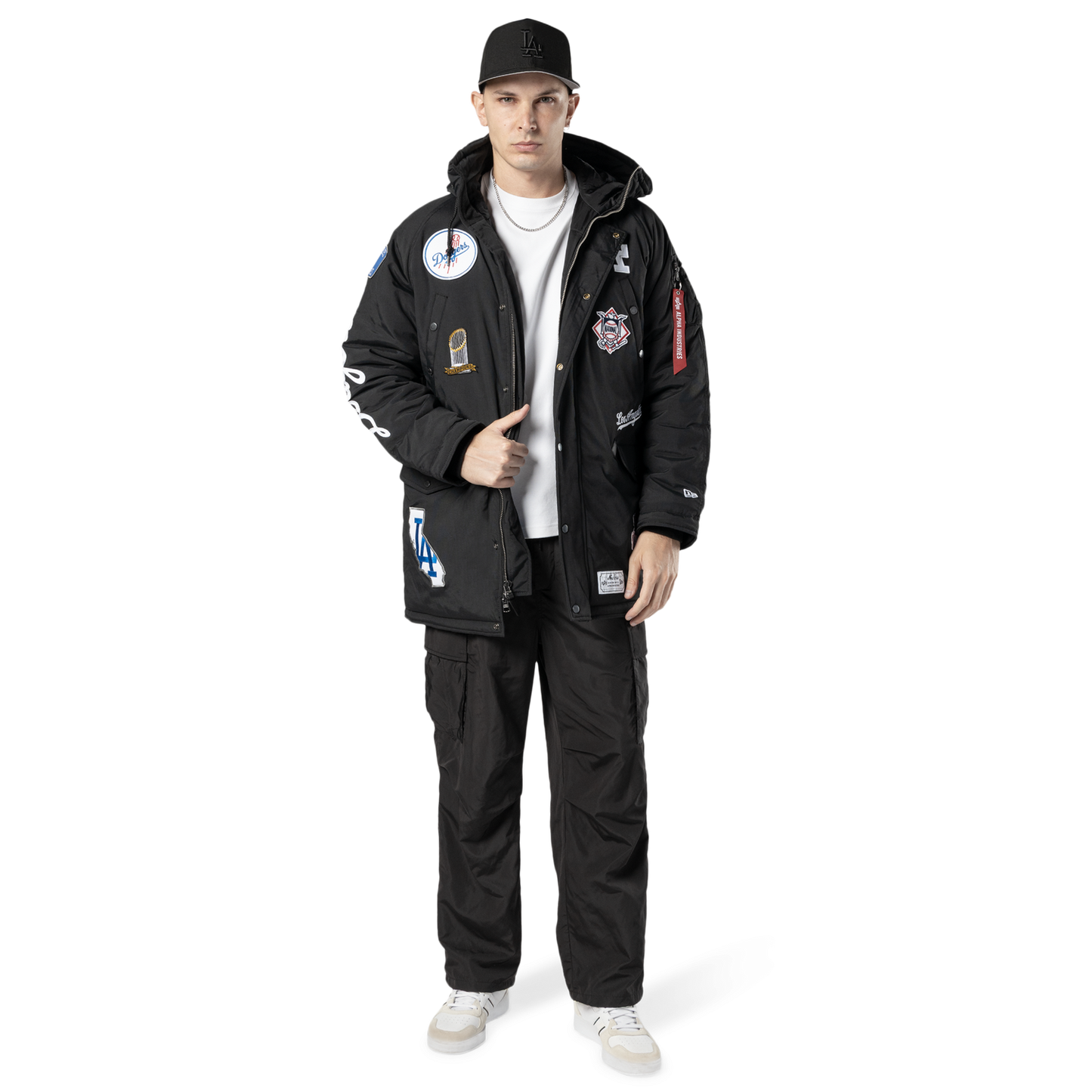 New Era Dodgers Alpha Parka - Men's - Black/White