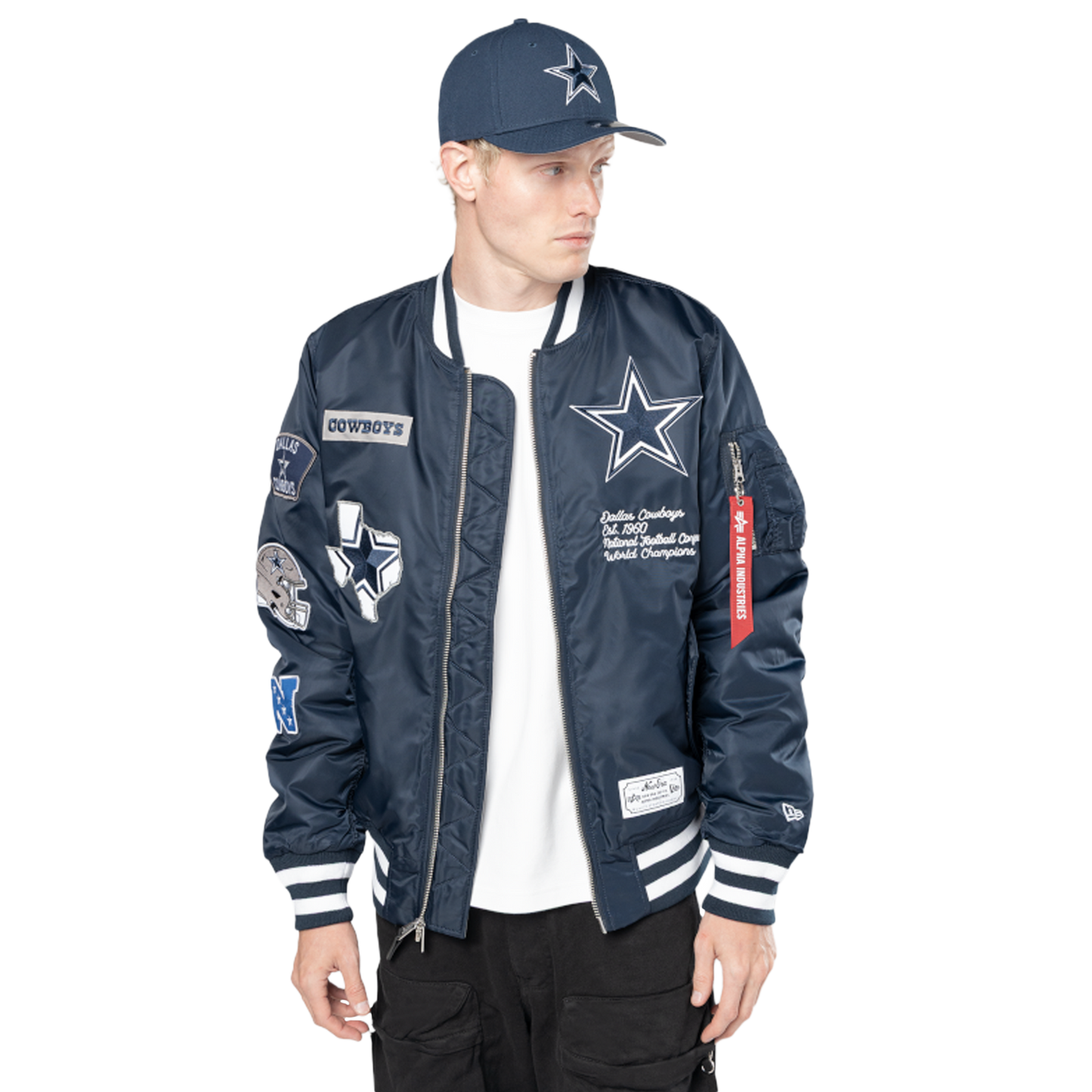 New Era Cowboys Alpha Jacket - Men's - Navy/White