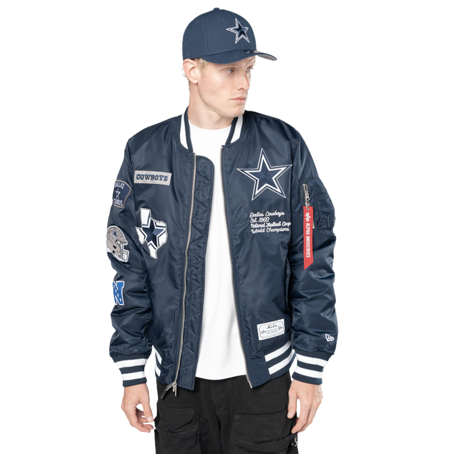 New Era Cowboys Alpha Jacket - Men's - Navy/White