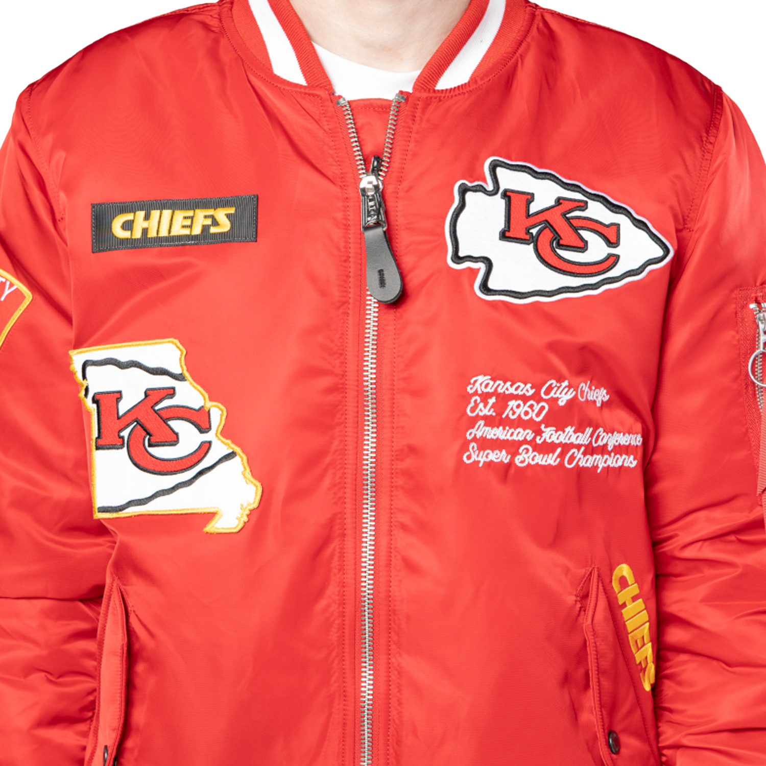 New Era Chiefs Alpha Jacket - Men's - Scarlet/White