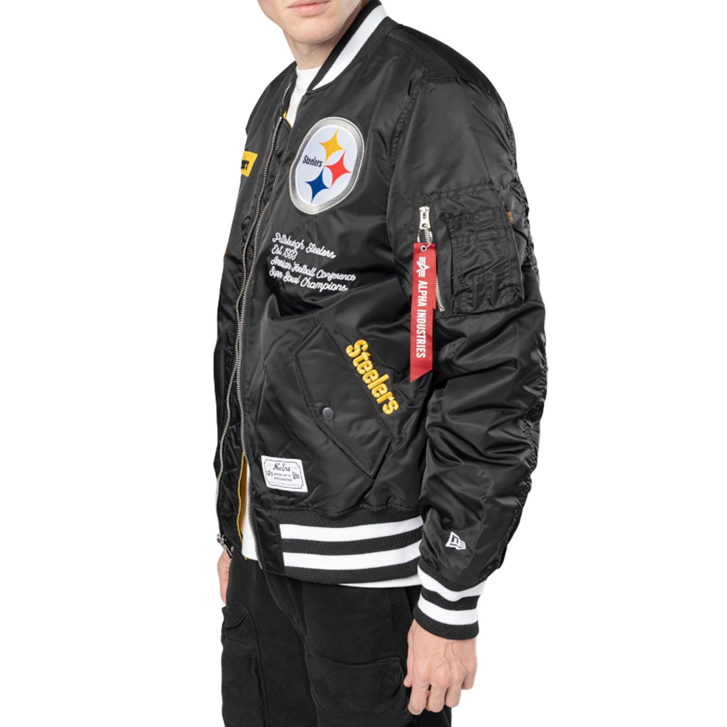 New Era Steelers Alpha Jacket - Men's - Black/White