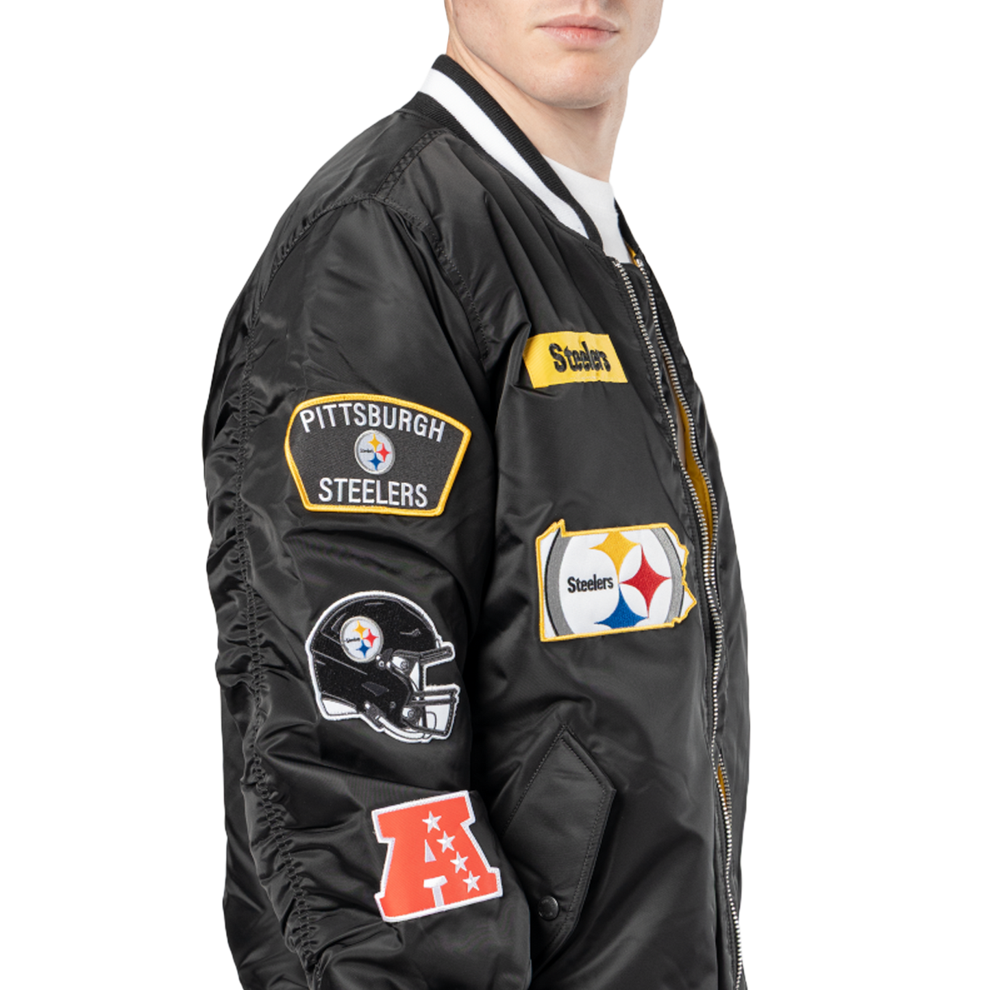 New Era Steelers Alpha Jacket - Men's - Black/White