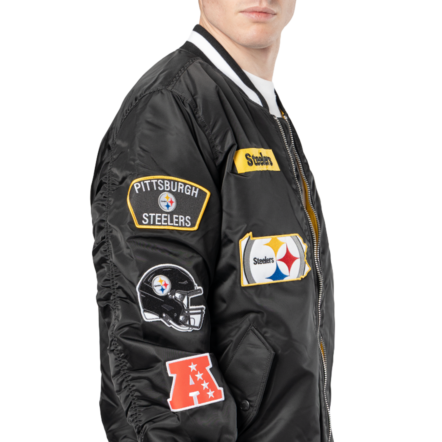 New Era Steelers Alpha Jacket - Men's - Black/White