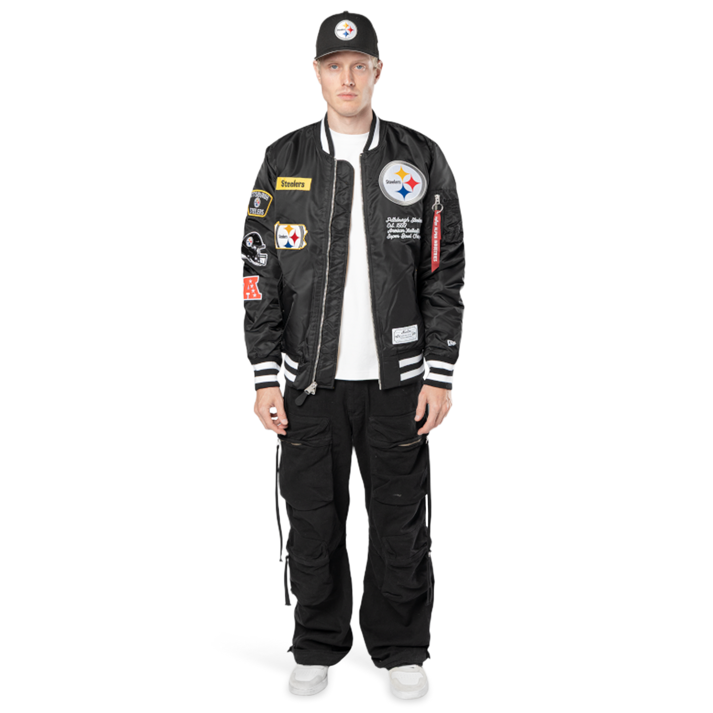 New Era Steelers Alpha Jacket - Men's - Black/White