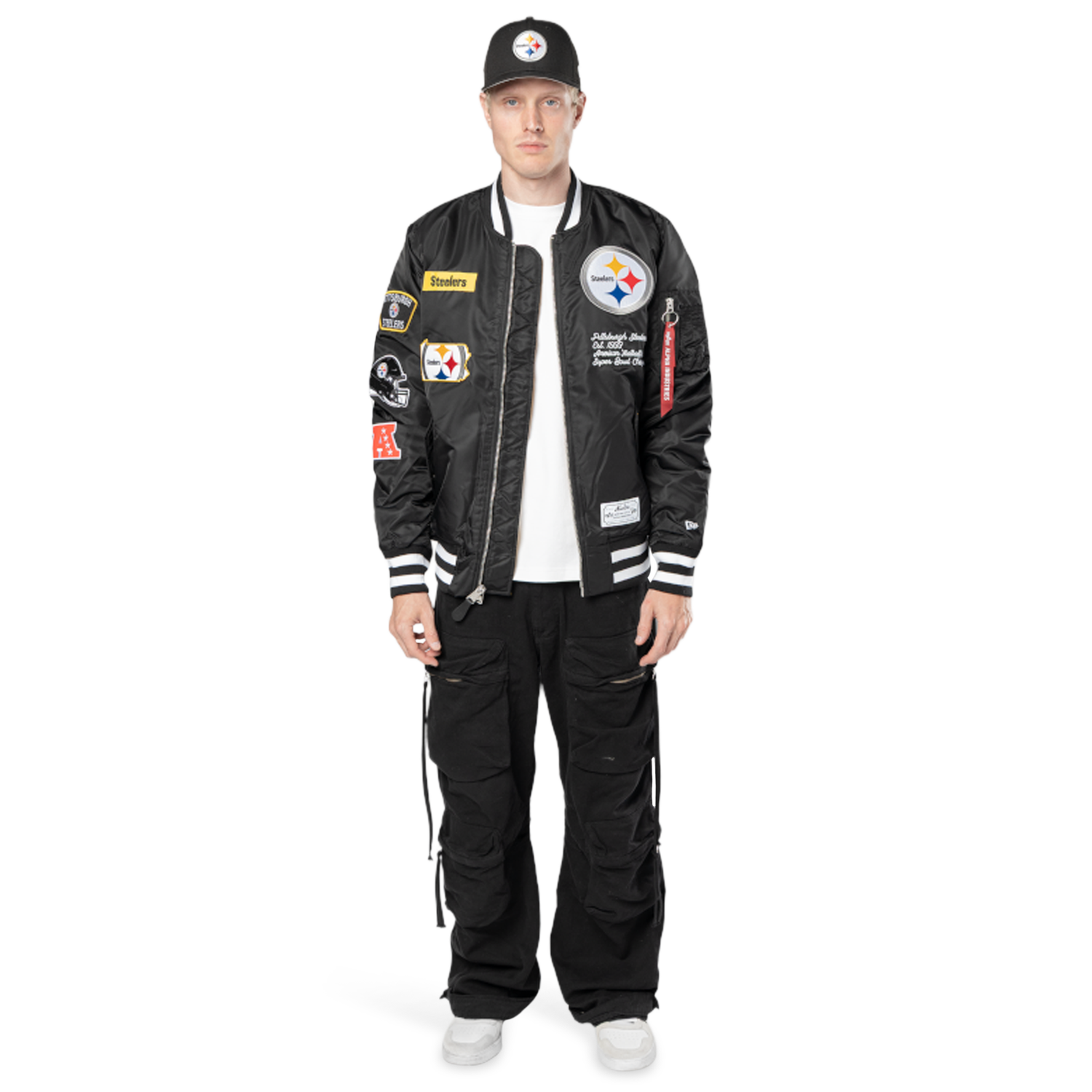 New Era Steelers Alpha Jacket - Men's - Black/White