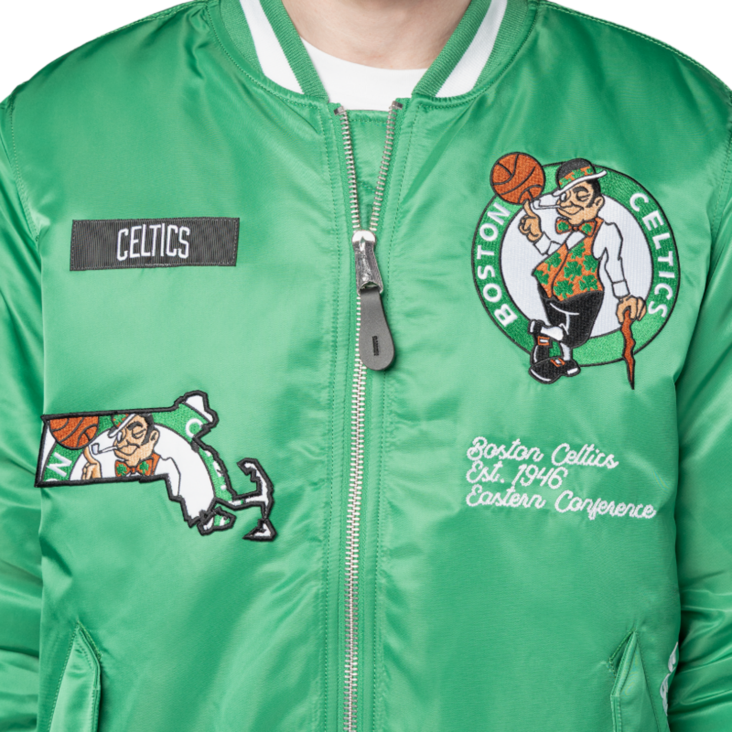 New Era Celtics Alpha Jacket - Men's - Kelly Green/White