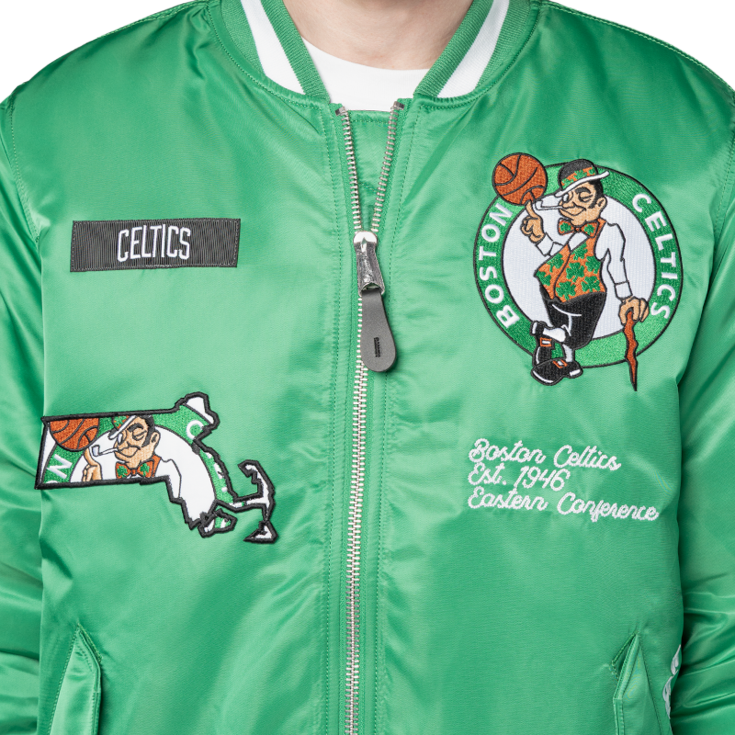 New Era Celtics Alpha Jacket - Men's - Kelly Green/White