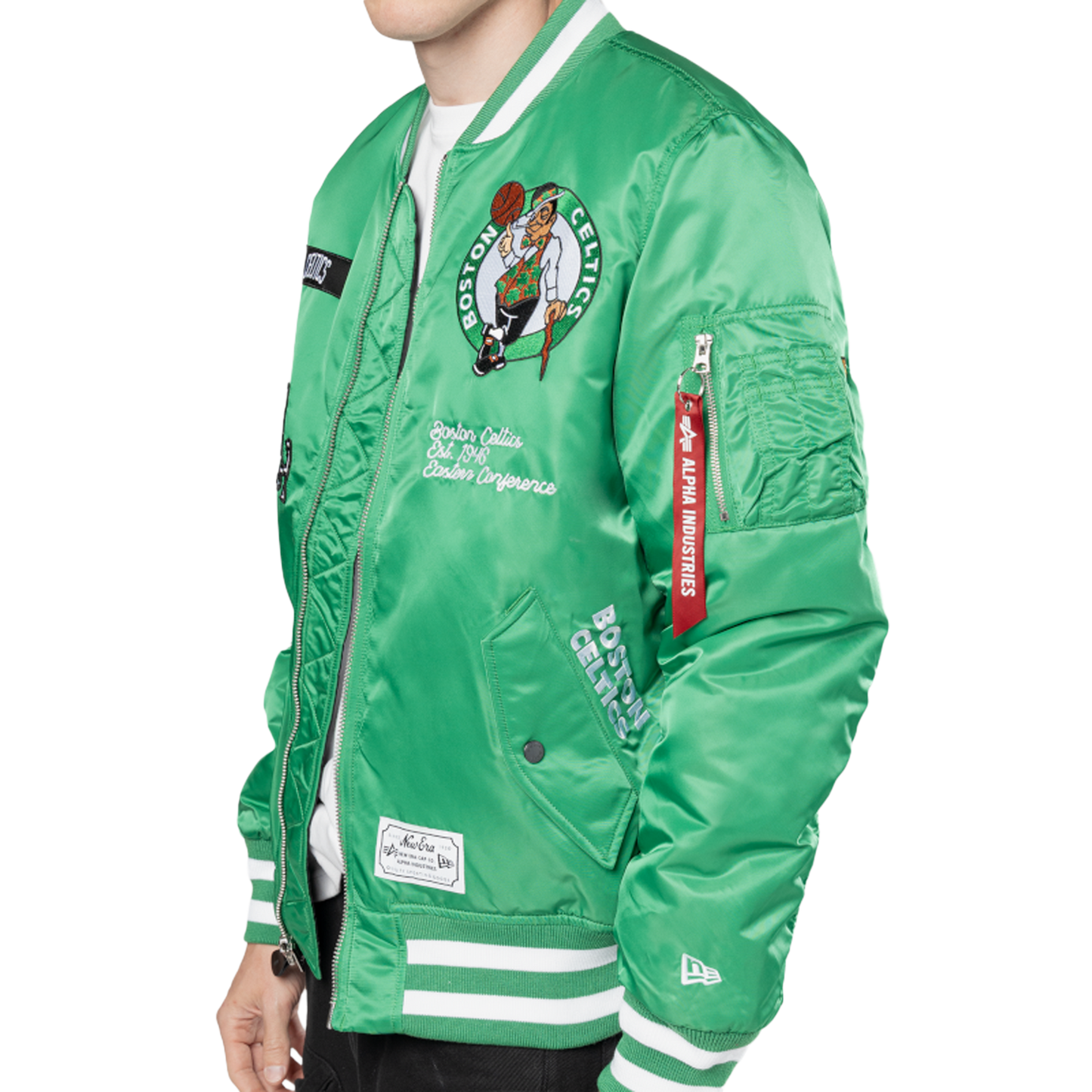New Era Celtics Alpha Jacket - Men's - Kelly Green/White