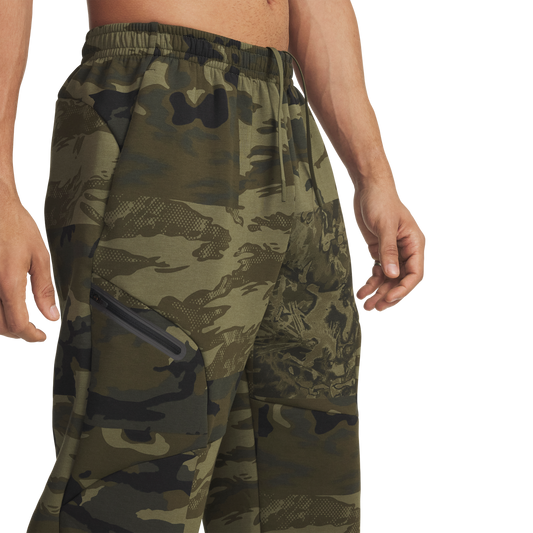 Under Armour Unstoppable Fleece Camo Pants - Men's - Black/Marine Od Green