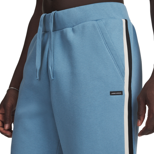 Under Armour Icon Heavy Rib Joggers - Men's - Blue Smoke/White