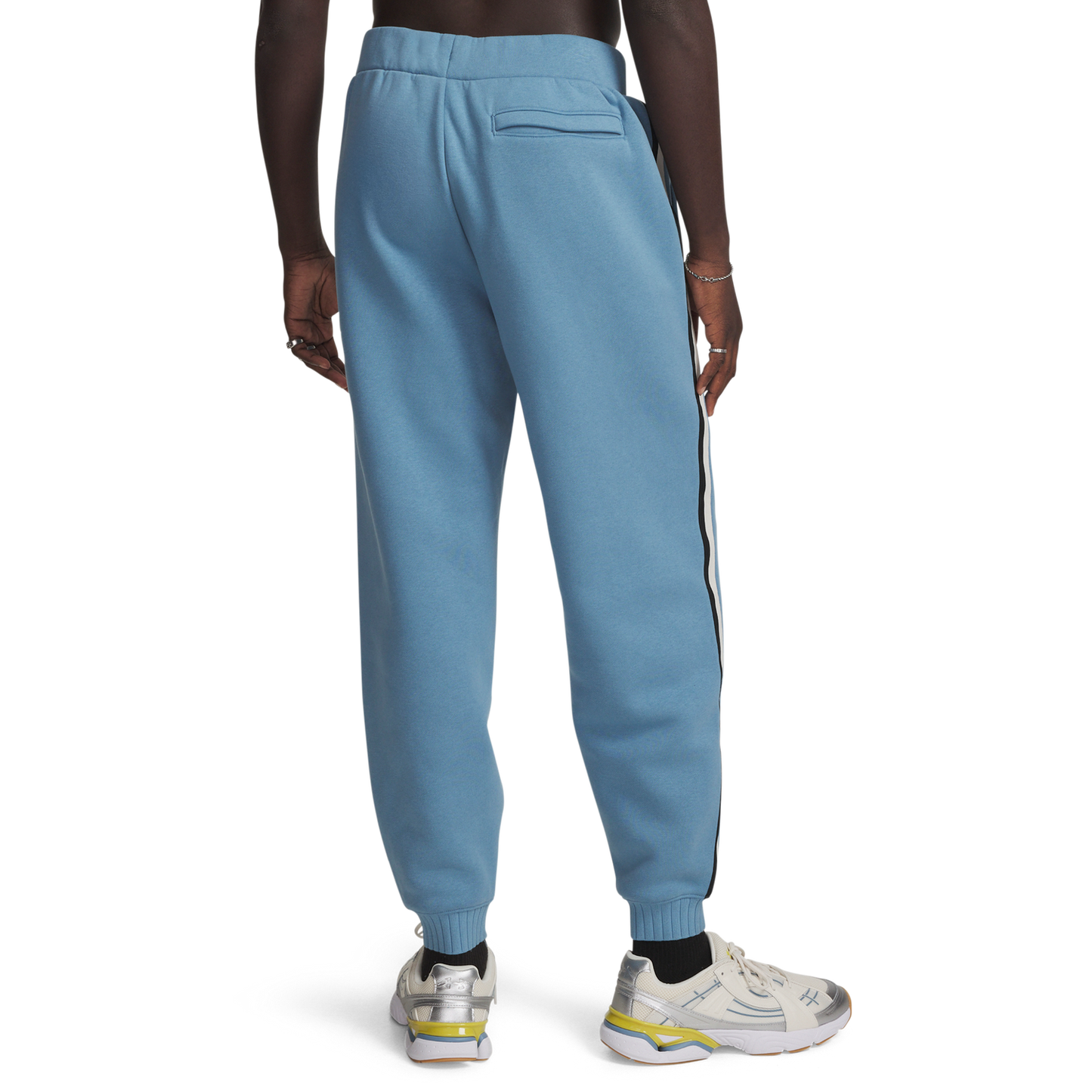 Under Armour Icon Heavy Rib Joggers - Men's - Blue Smoke/White