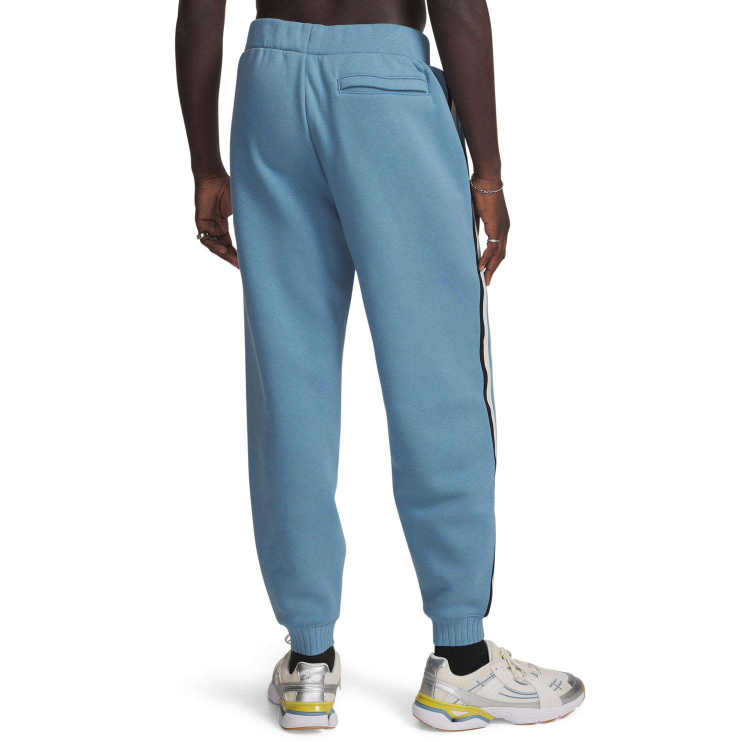Under Armour Icon Heavy Rib Joggers - Men's - Blue Smoke/White