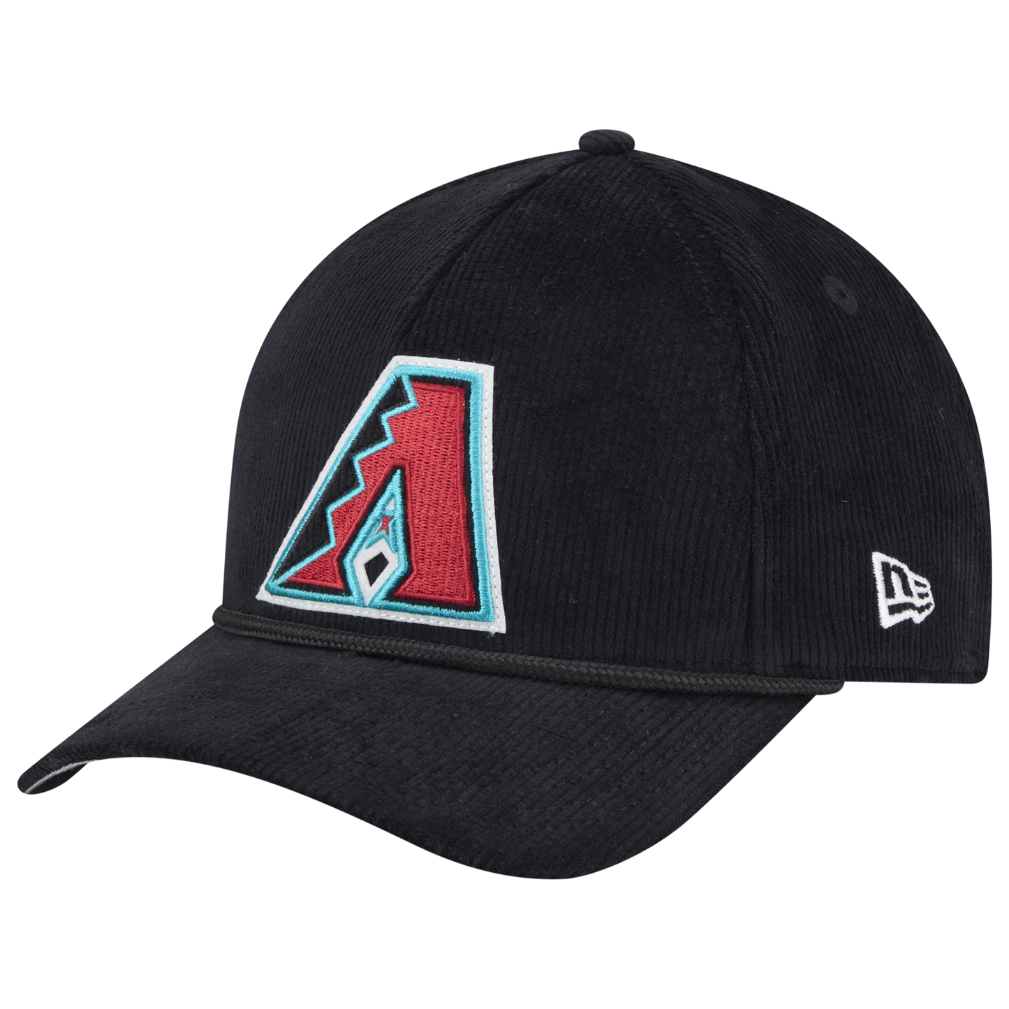 New Era Diamondbacks 9FORTY MC A-Frame Cord Cap - Men's - Black/Black