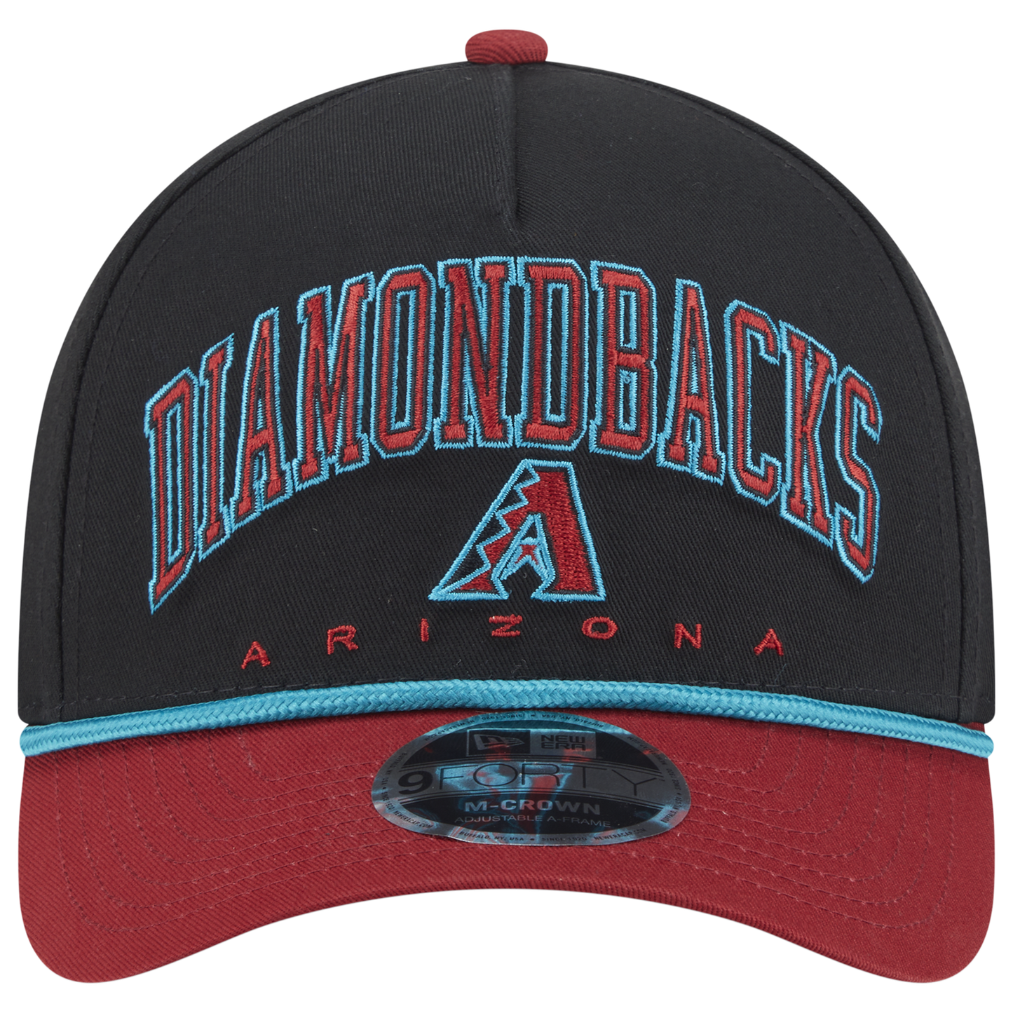New Era Diamondbacks 9FORTY MC A-Frame Arch Cap - Men's - Black