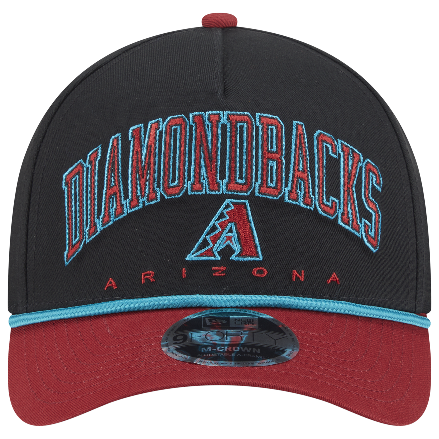New Era Diamondbacks 9FORTY MC A-Frame Arch Cap - Men's - Black