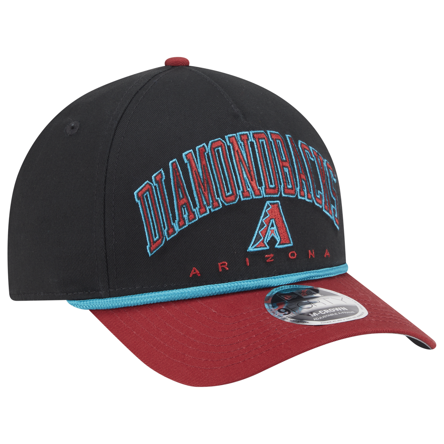 New Era Diamondbacks 9FORTY MC A-Frame Arch Cap - Men's - Black