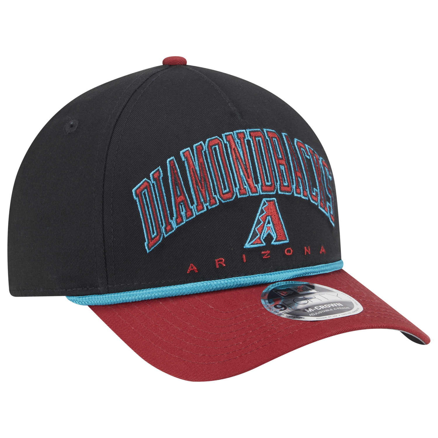New Era Diamondbacks 9FORTY MC A-Frame Arch Cap - Men's - Black