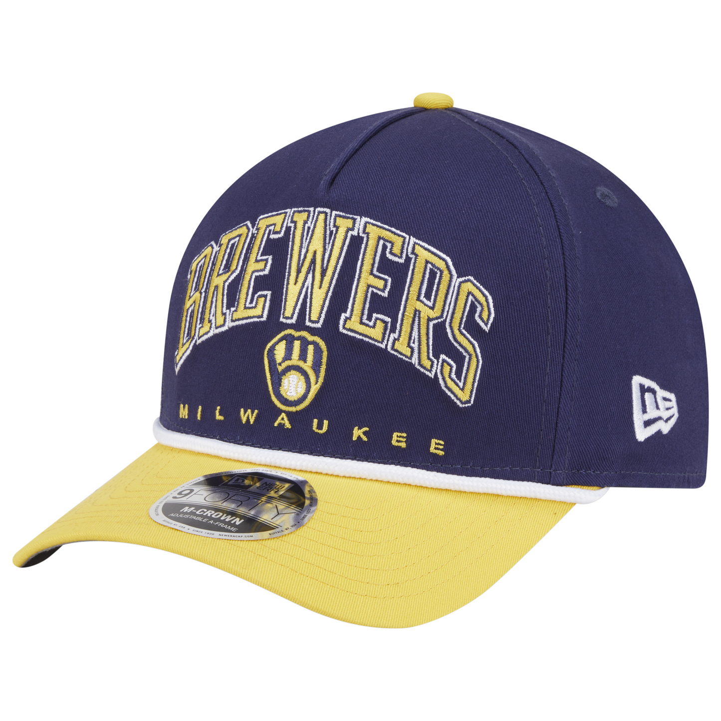 New Era Brewers 9FORTY MC A-Frame Arch Cap - Men's - Navy